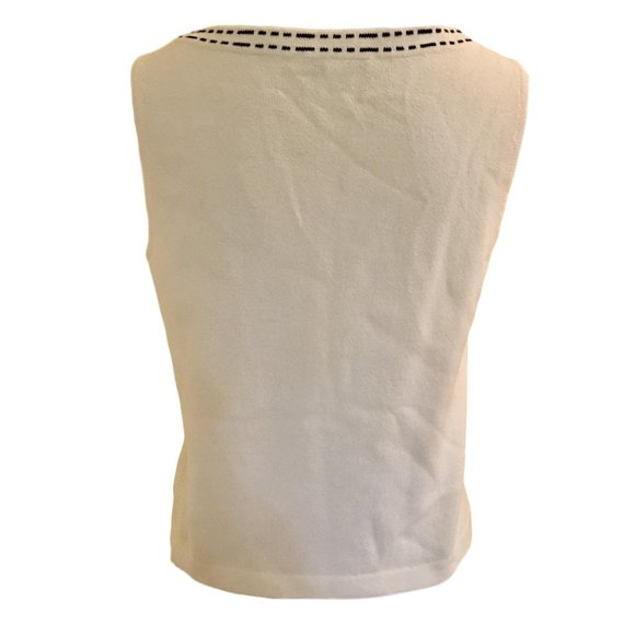 St. John Ivory Sleeveless Top - Small - Picture 4 of 5